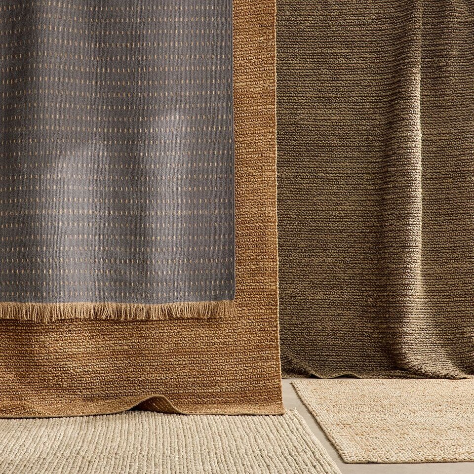 Simple Dash Wool Jute Rug - West Elm Australia