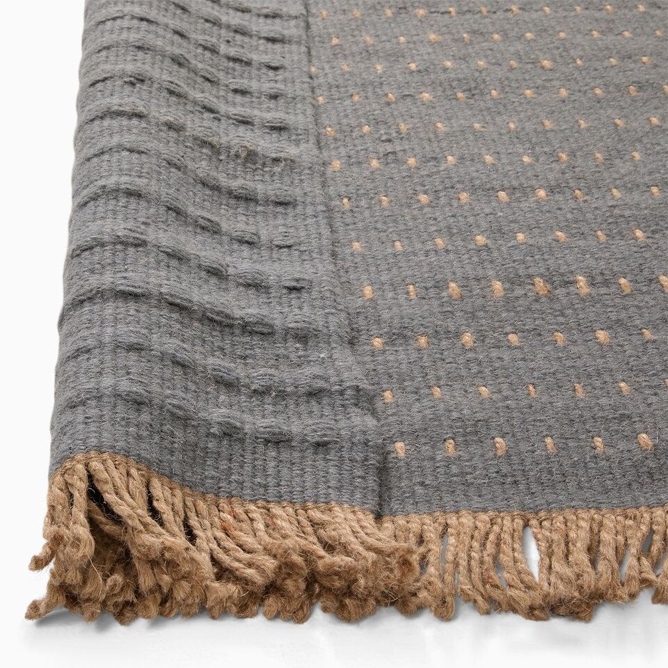 Simple Dash Wool Jute Rug - West Elm Australia