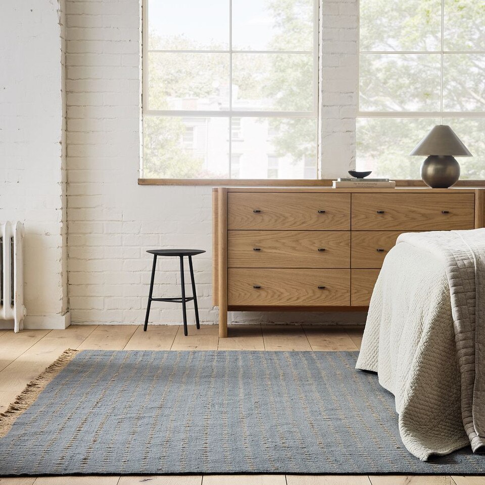 Simple Dash Wool Jute Rug - West Elm Australia