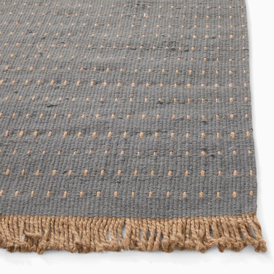 Simple Dash Wool Jute Rug - West Elm Australia