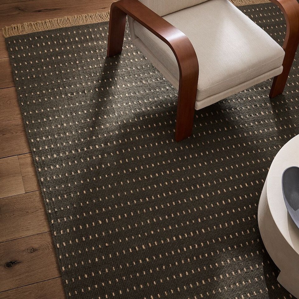 Simple Dash Wool Jute Rug - West Elm Australia