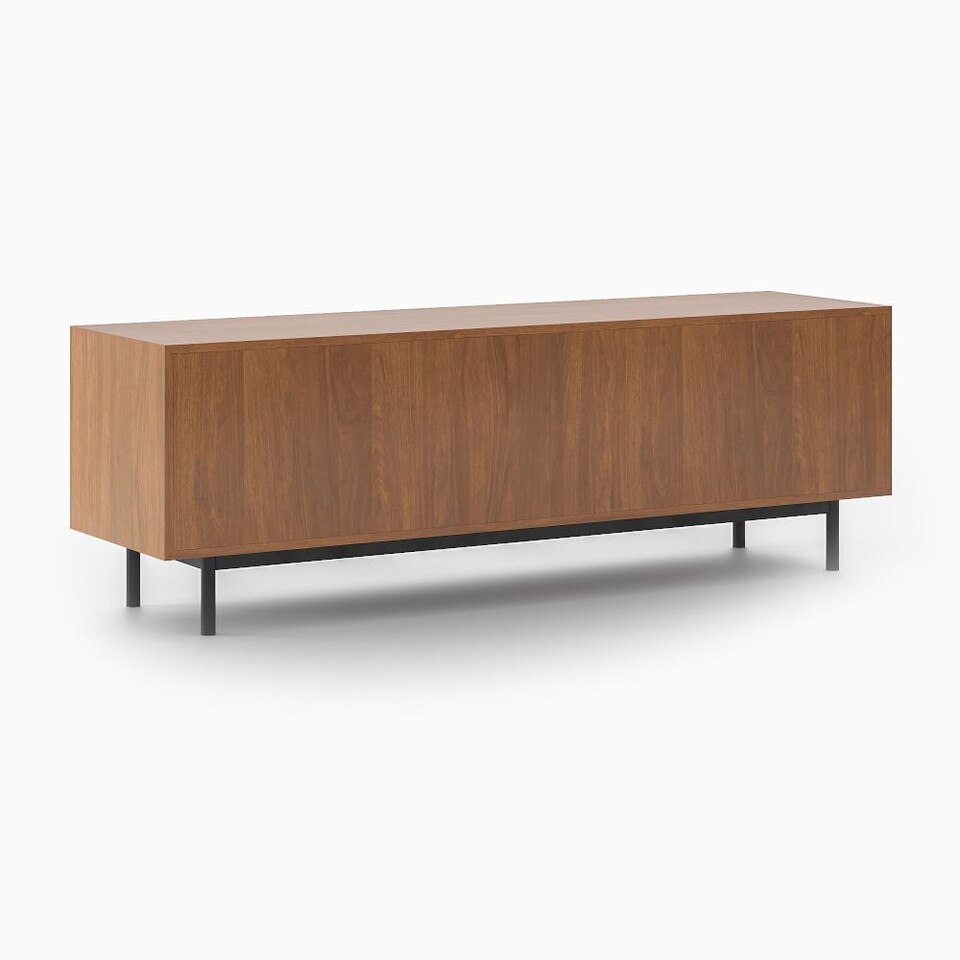Slatted Media Console (170 cm) - Walnut
