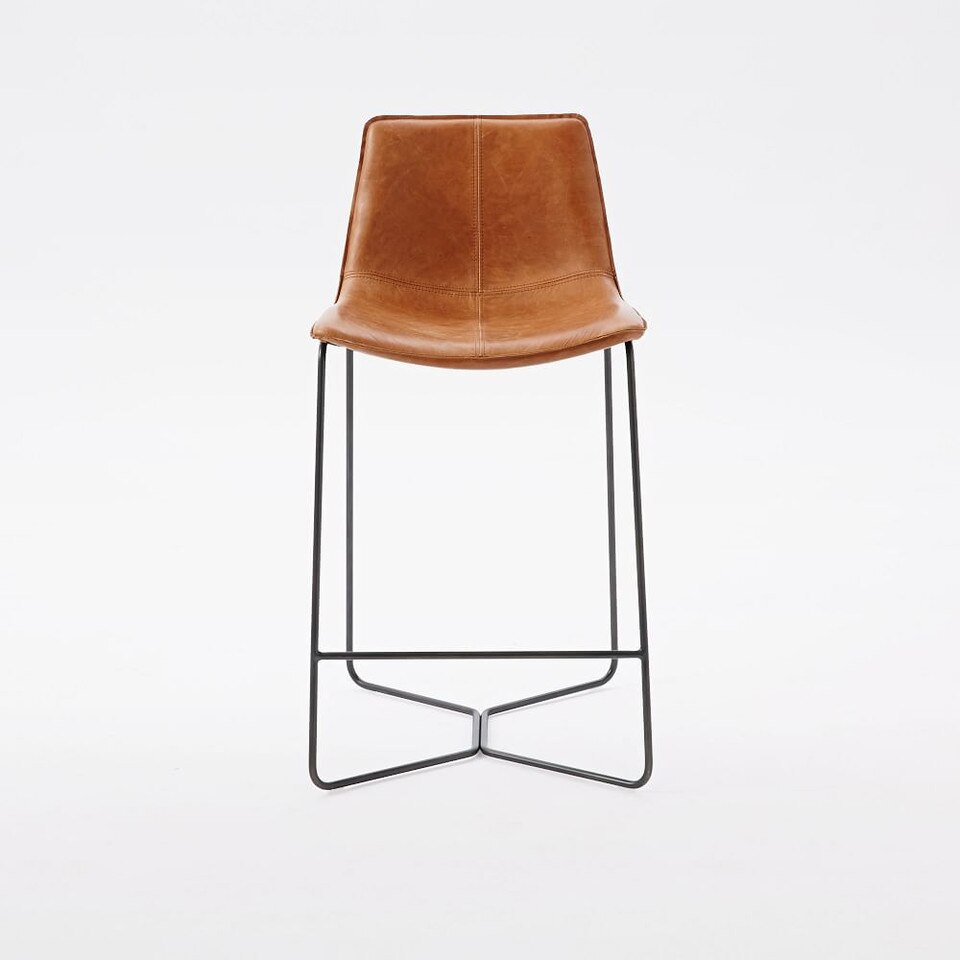 Slope Leather Bar & Counter Stools