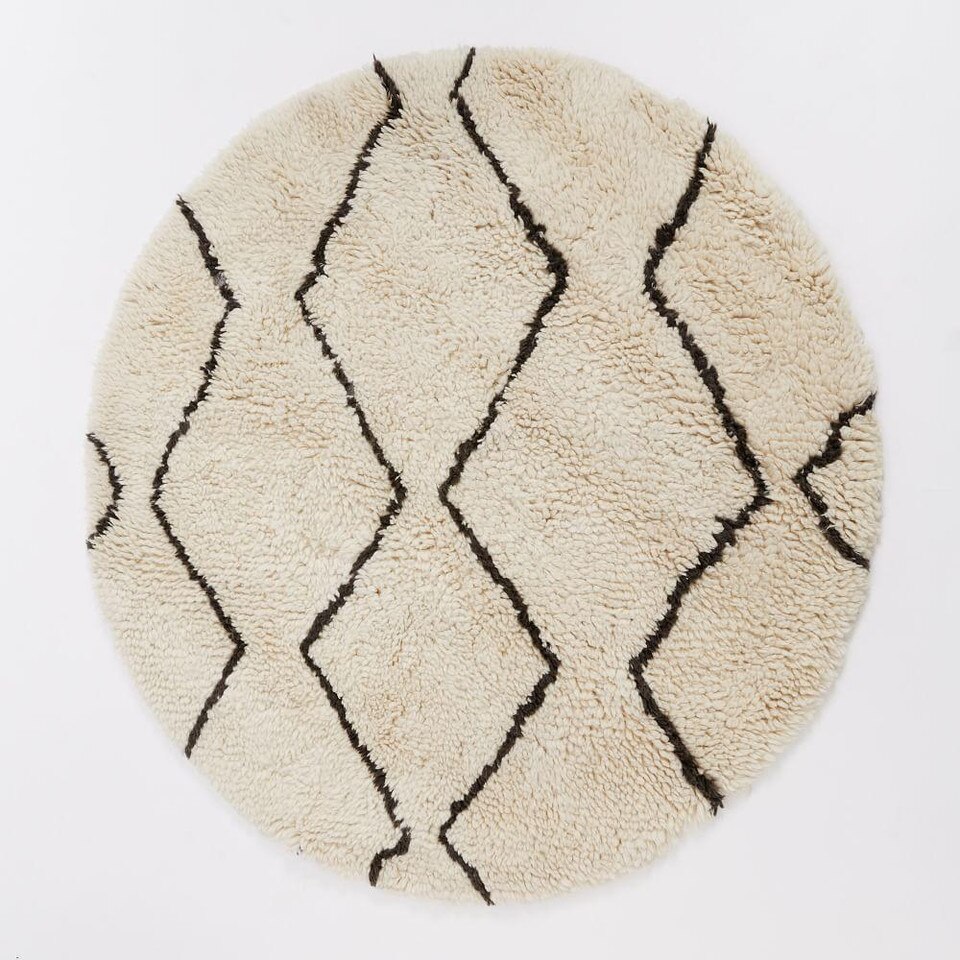 Souk Round Rug - Ivory/Graphite