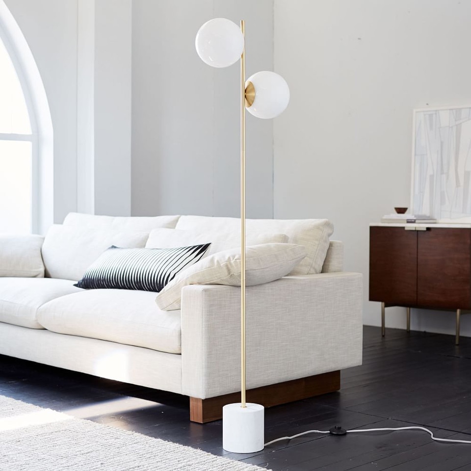 Sphere & Stem 2-Light Floor Lamp (157 cm)