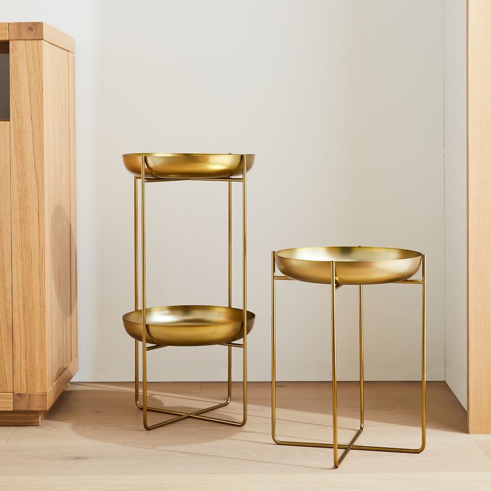 Spun Metal Plant Stand