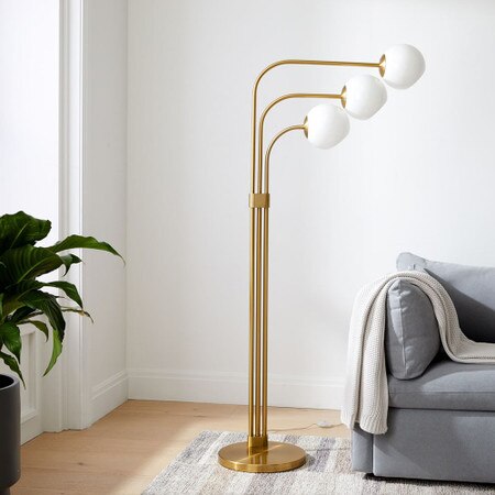Staggered Glass 3 Light Adjustable Floor Lamp West Elm Australia 3 Light Adjustable Floor Lamp, Triple Floor Lamp