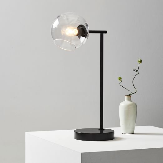 glass nightstand lamps