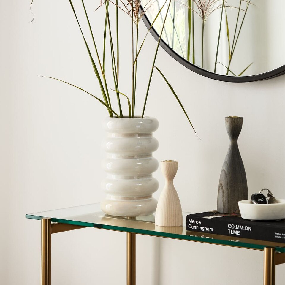 Stepped Form Ceramic Vases