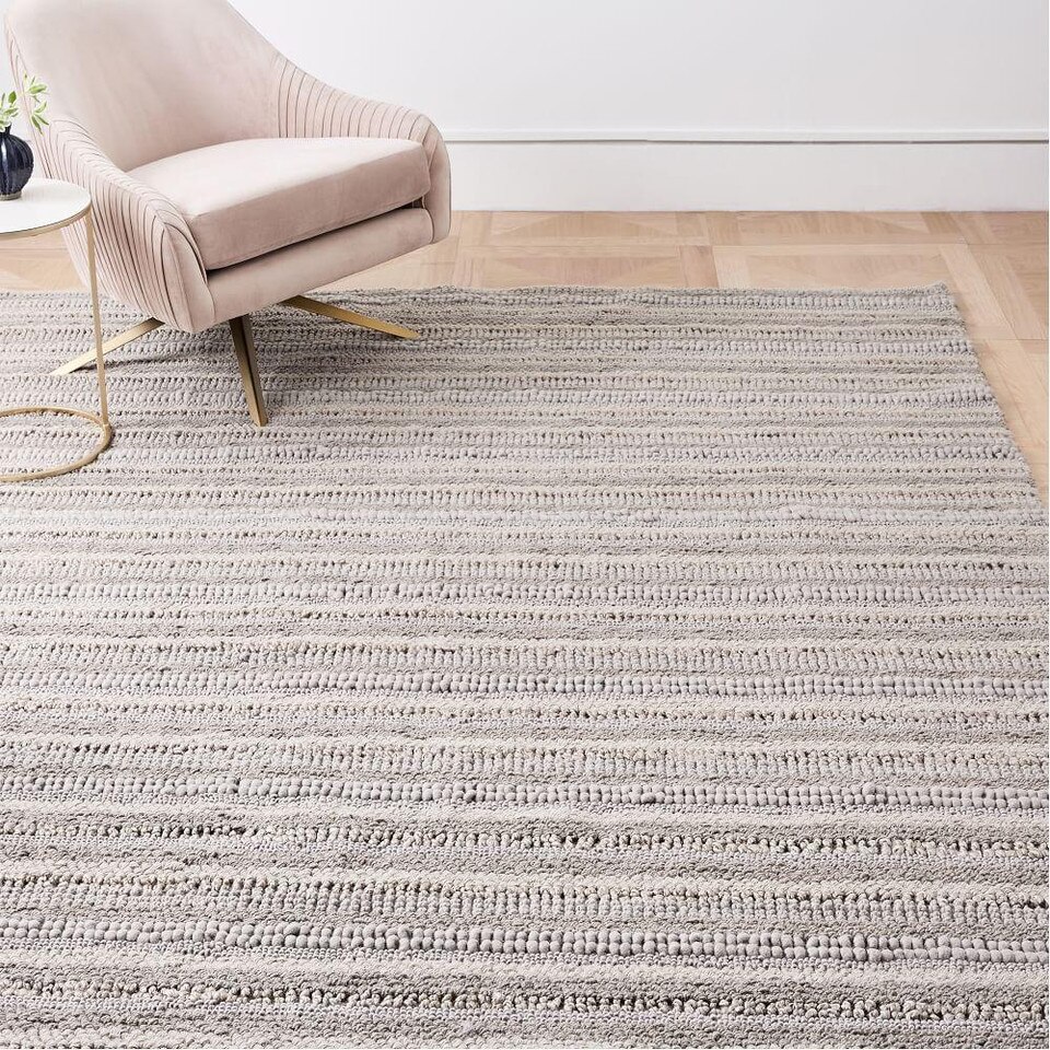 Stitched Mix Sweater Rug - Platinum | west elm Australia