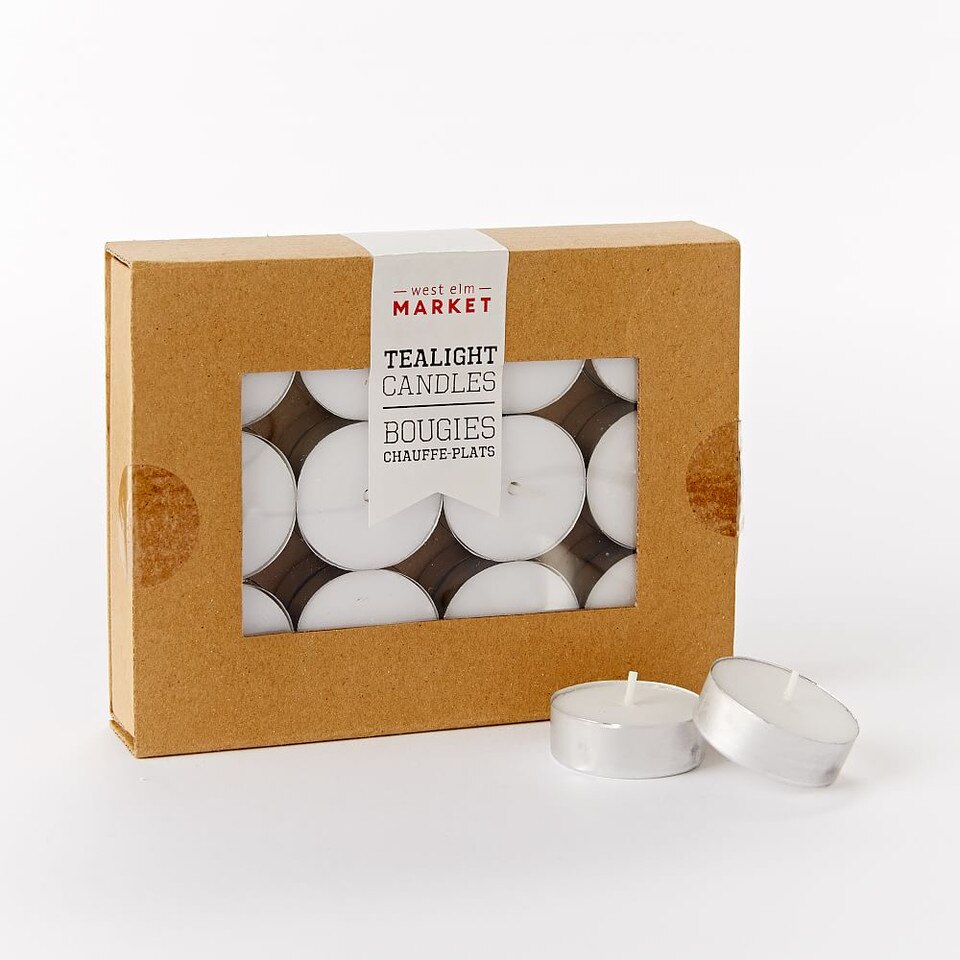 Unscented Tealight Candles - Set of 24