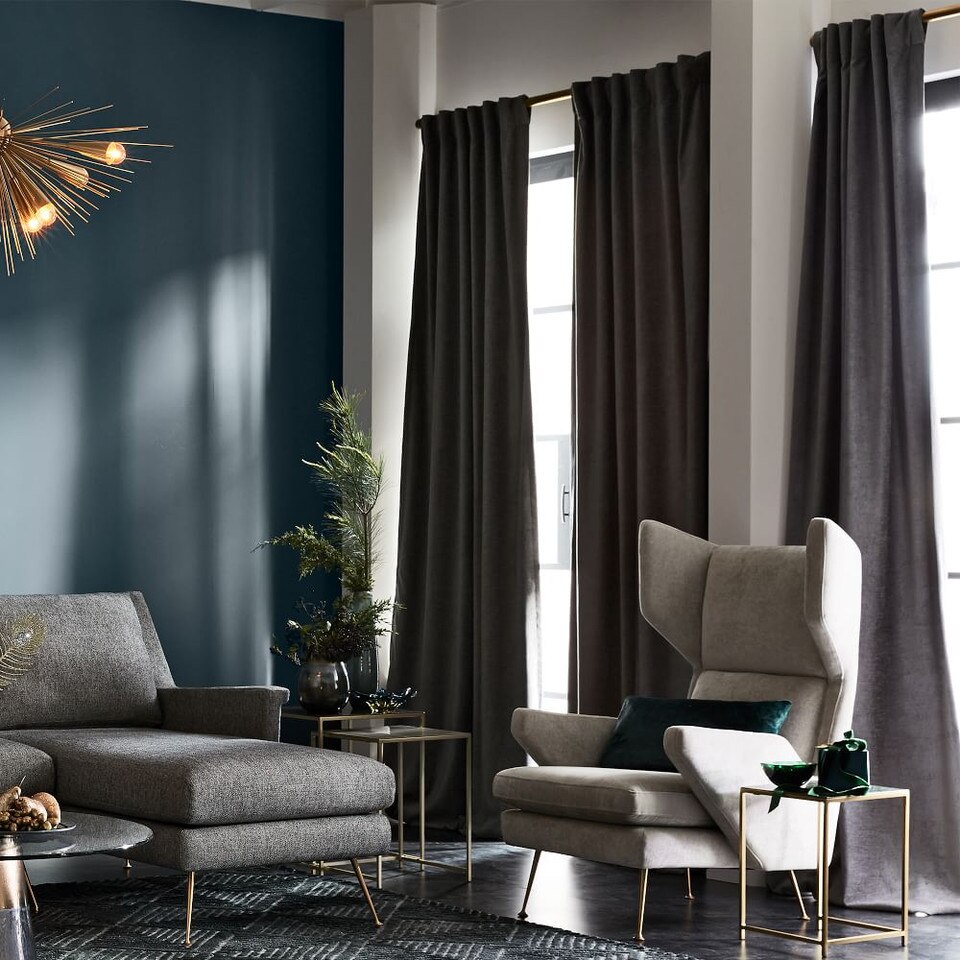 Worn Velvet Blockout Curtain