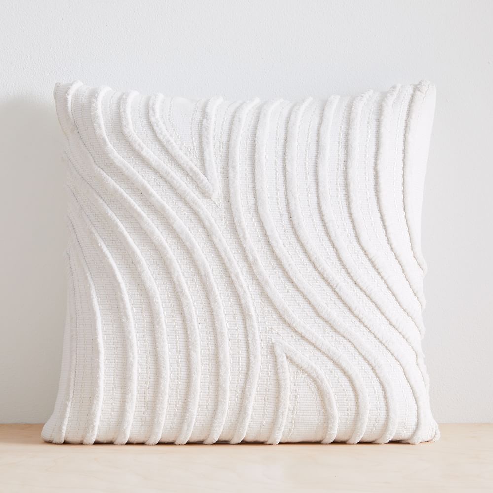 textured white pillow