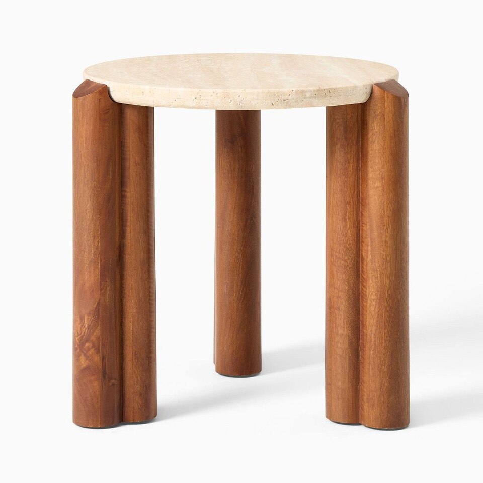 Travertine Side Table (53 cm)