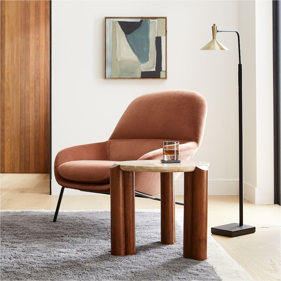 Travertine Side Table (53 cm)