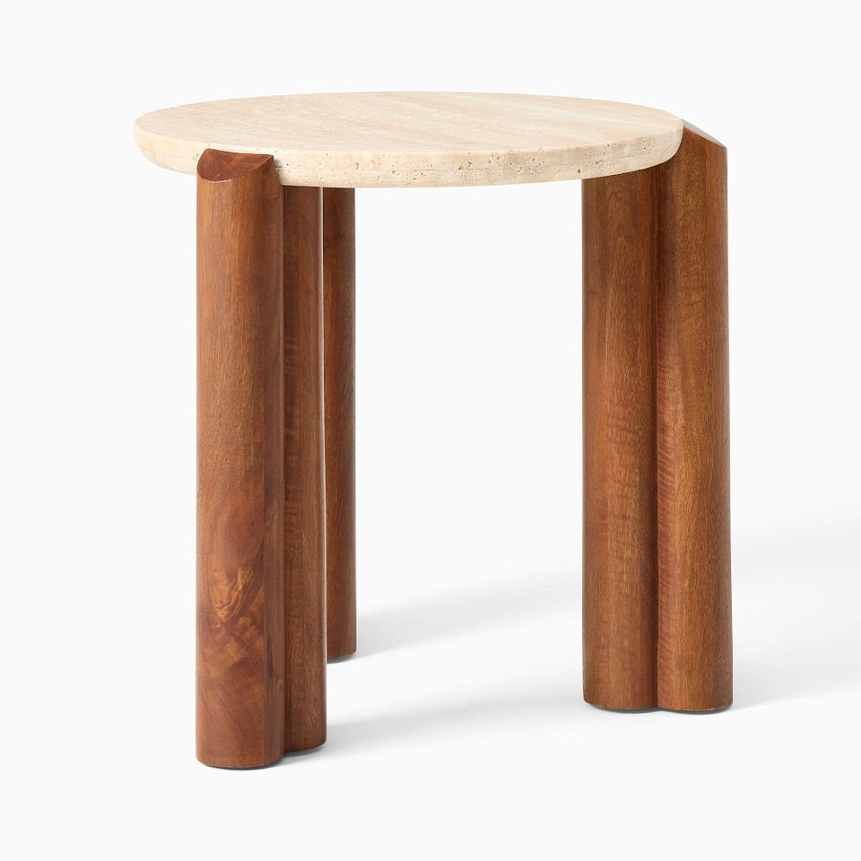 Travertine Side Table (53 cm)