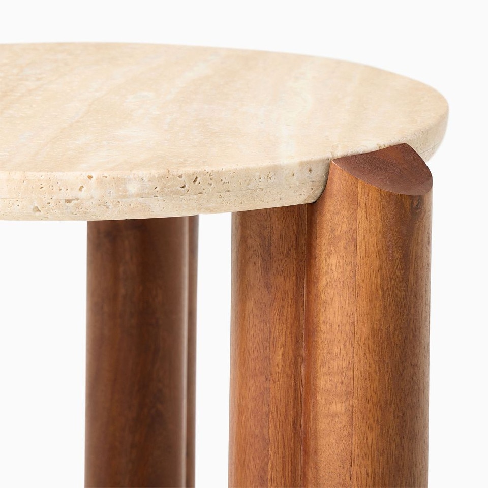 Travertine Side Table (53 cm)
