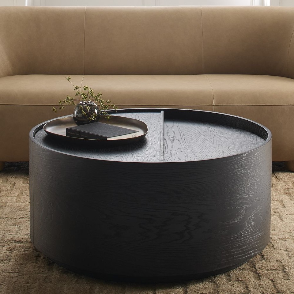 Volume Round Storage Drum Coffee Table (91 cm)