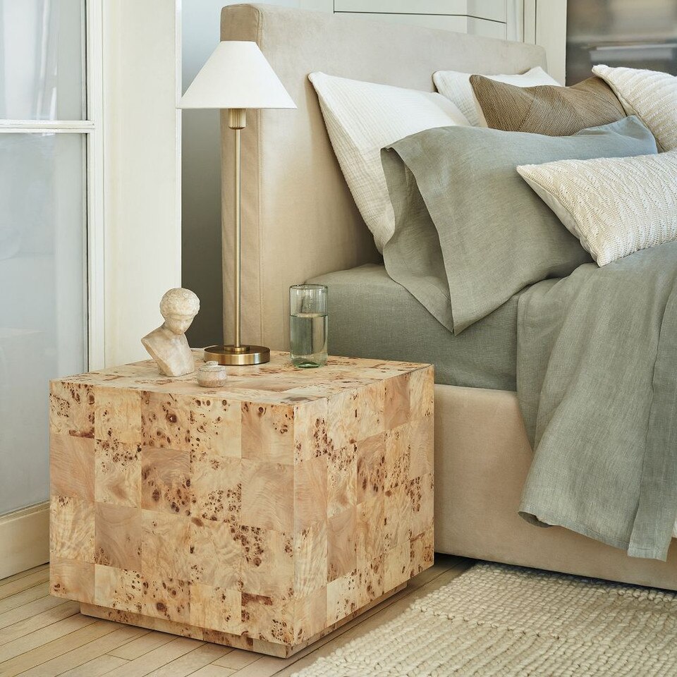 Volume Square Side Table (51 cm) - Burl