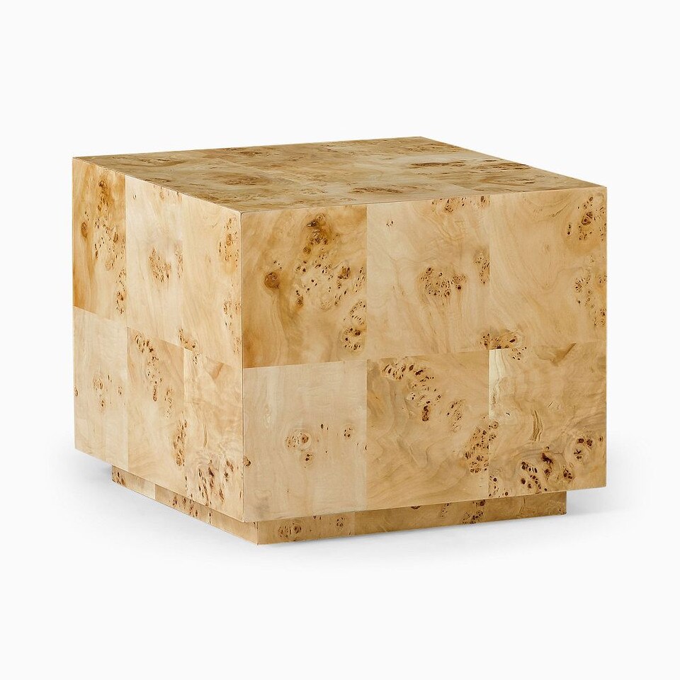 Volume Square Side Table (51 cm) - Burl