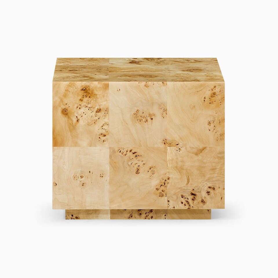 Volume Square Side Table (51 cm) - Burl