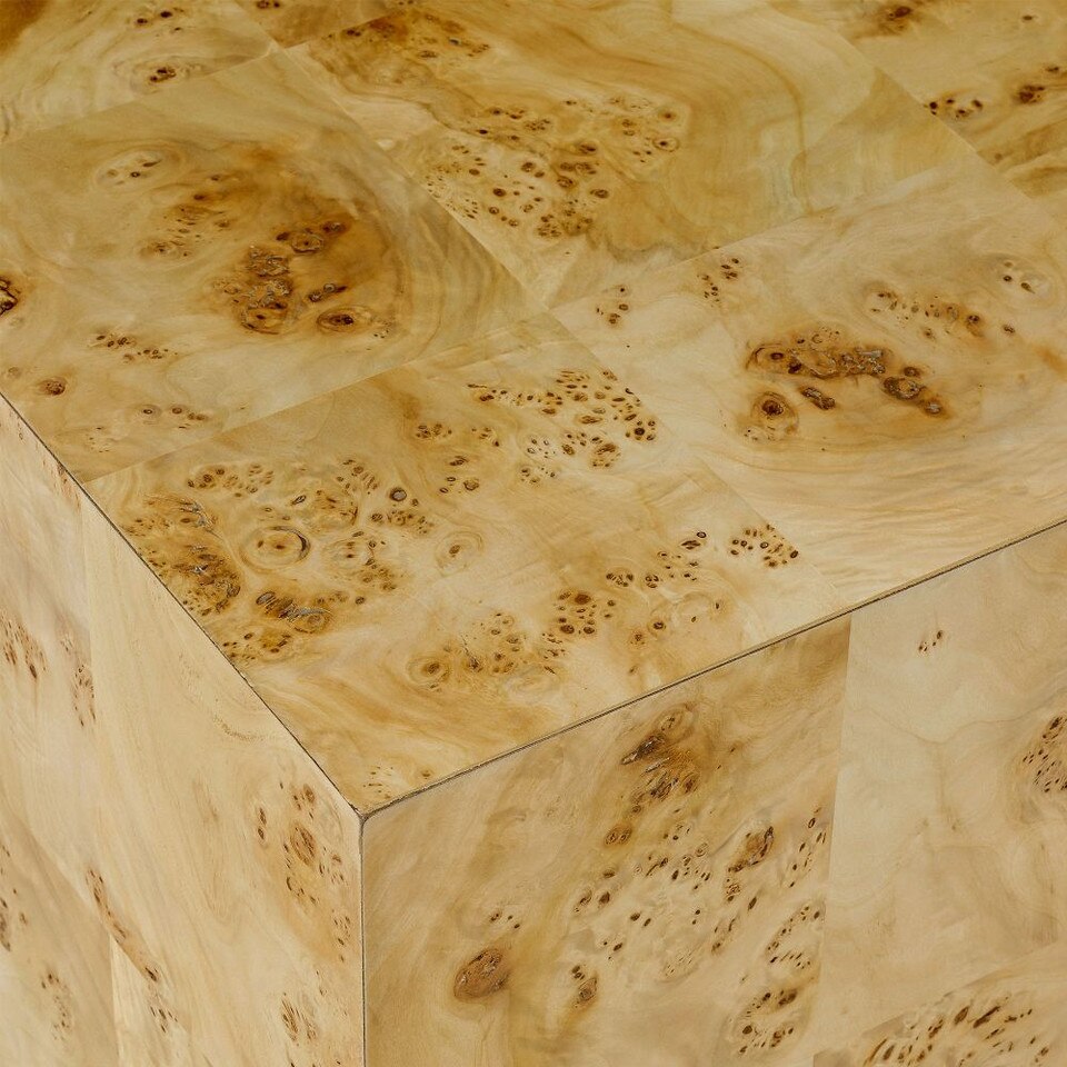 Volume Square Side Table (51 cm) - Burl