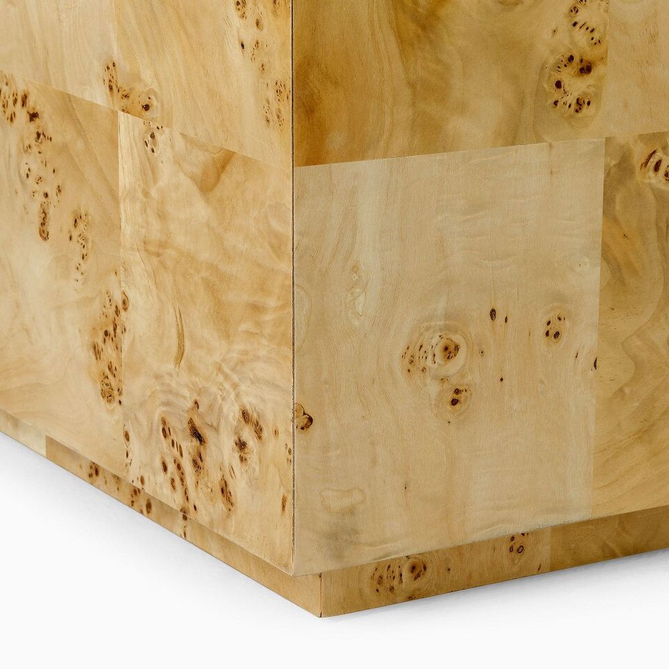Volume Square Side Table (51 cm) - Burl