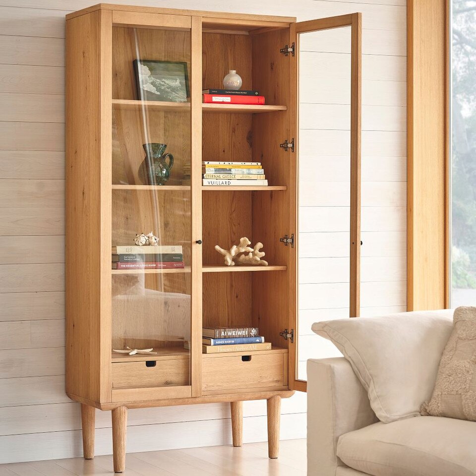 Whitman Tall Glass Cabinet (97 cm)
