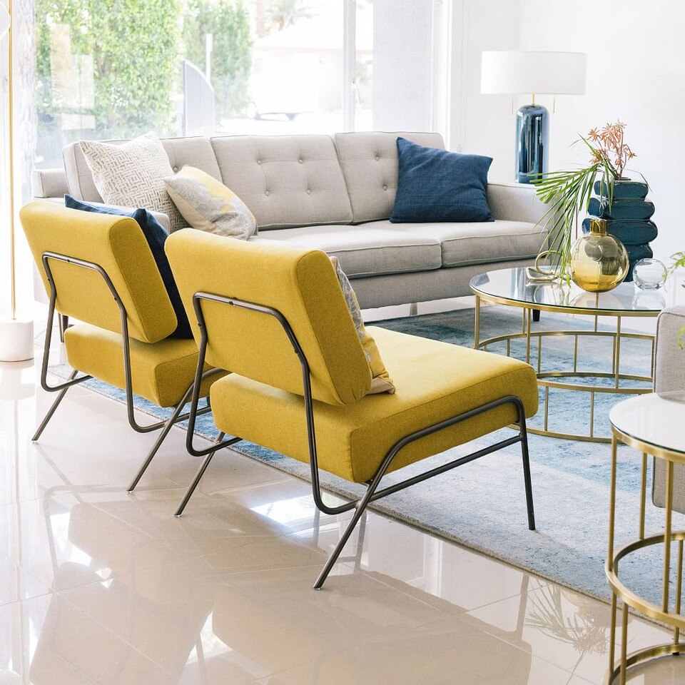 Wire Frame Slipper Chair