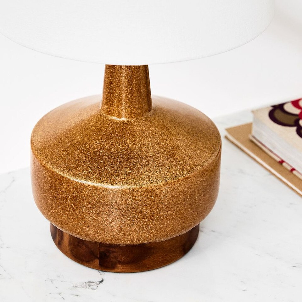 Wood & Ceramic Table Lamp (55 cm)