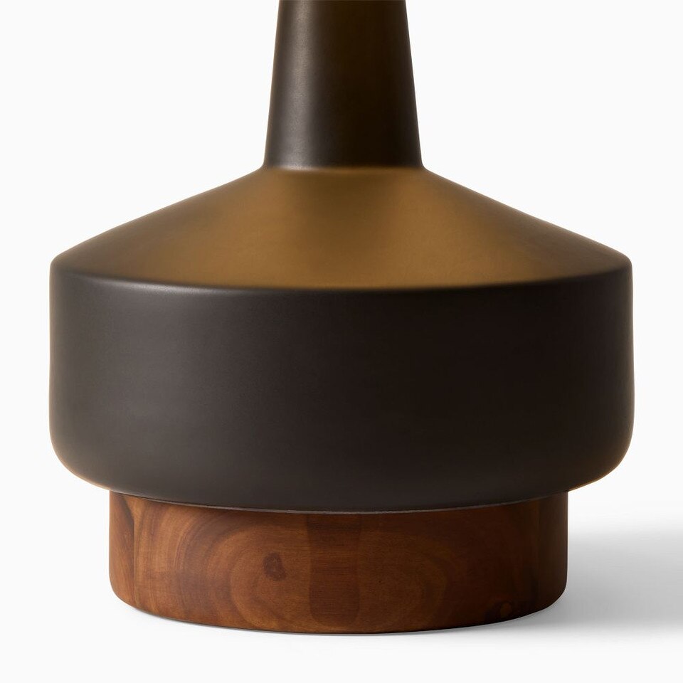 Wood & Ceramic Table Lamp (55 cm)