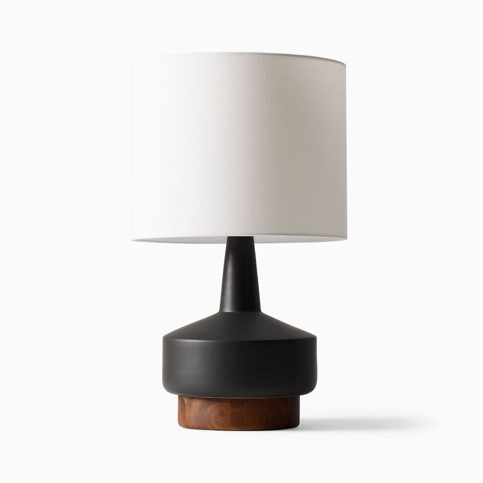 Wood & Ceramic Table Lamp (55 cm)