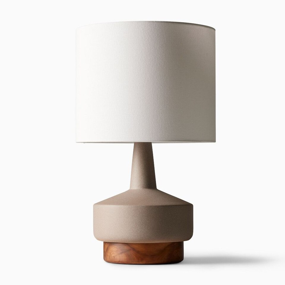 Wood & Ceramic Table Lamp (55 cm)